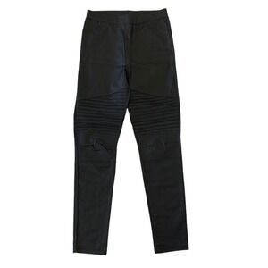 Oober Swank Womens Faux‎ Leather Pants Medium Black Slim Pull On